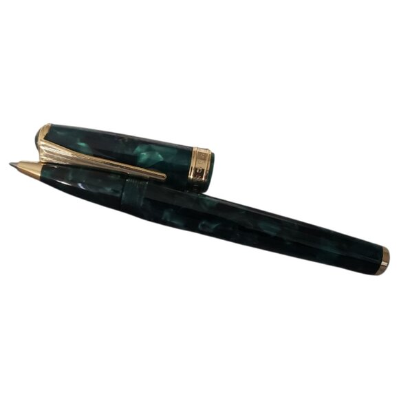 Levenger True Writer Teal Appeal & Gold Rollerball Pen - Picture 6 of 7